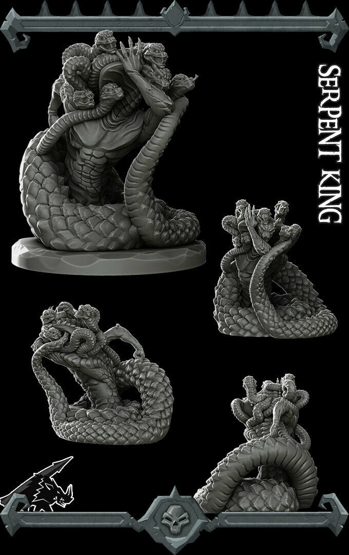 Giant Snake 3D Printed Miniature Model for Dnd and 