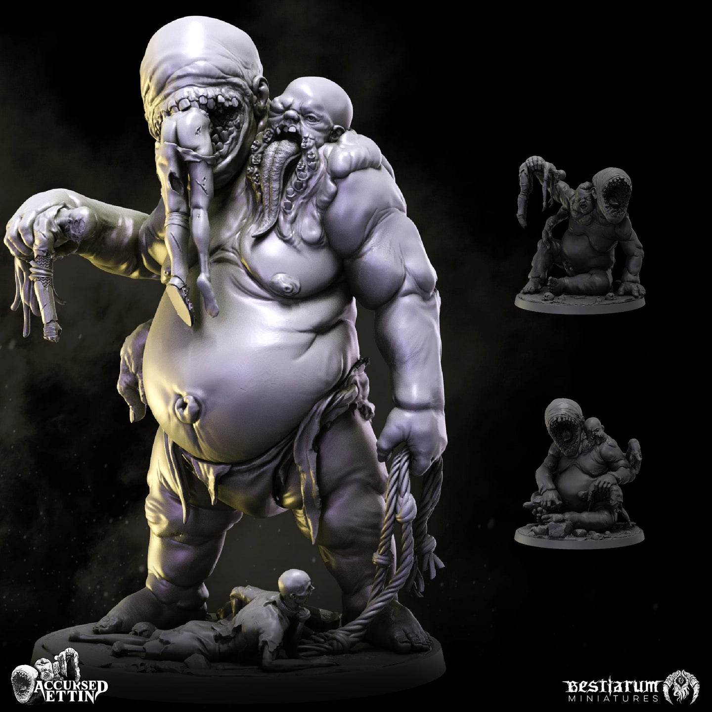 Ettin Younglings | Accursed Ettin | Bestiarum | Miniatures D&D Wargaming DnD