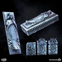 Load image into Gallery viewer, Gravestones and Tomb Kit | Covenant of Grief | Bestiarum | Miniatures D&amp;D Wargaming DnD