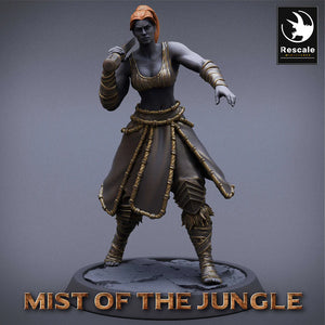 Amazon Heavy Soldier With Dagger - Stance - Mist of the Jungle - Rescale Miniatures - Wargaming D&D DnD