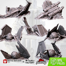 Load image into Gallery viewer, Crashed Spaceships - Battle Builder Tech - Txarli Factory Terrain Wargaming D&amp;D DnD