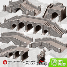 Load image into Gallery viewer, Medieval Bridges - Battle Builder Tech - Txarli Factory Terrain Wargaming D&amp;D DnD