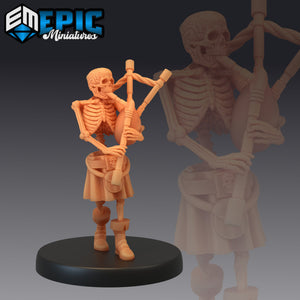 Skeleton Musician (Bagpipes) - Epic Miniatures Wargaming D&D DnD