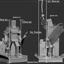 Load image into Gallery viewer, Cardboard Chevaliers Set - Of Iron and Steel - Mini Monster Mayhem Wargaming D&amp;D DnD