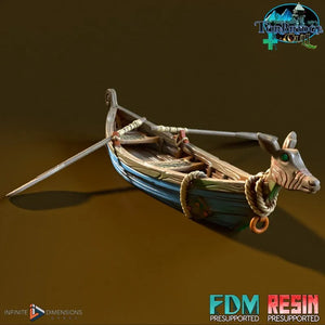 Animist's Longboat - Torbridge Cull - Infinite Dimensions Terrain Wargaming D&D DnD 15mm 20mm 25mm 28mm 32mm 40mm