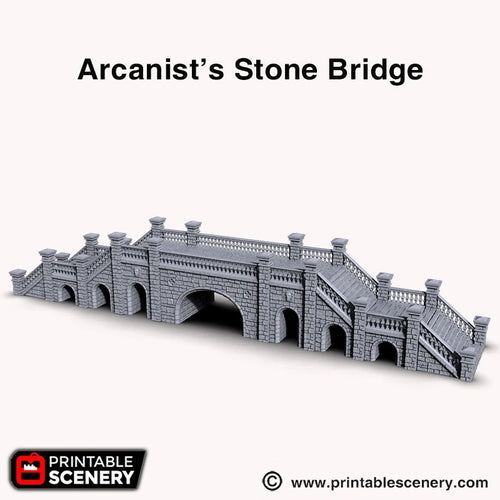 Arcanist Stone Bridge  - Shadowfey - Printable Scenery Terrain Wargaming D&D DnD