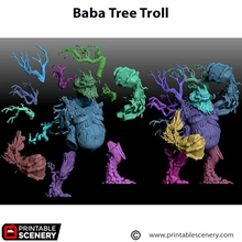 Load image into Gallery viewer, Tree Trolls - The Gloaming Swamps - Printable Scenery Wargaming D&amp;D DnD 28mm 32mm 40mm 54mm