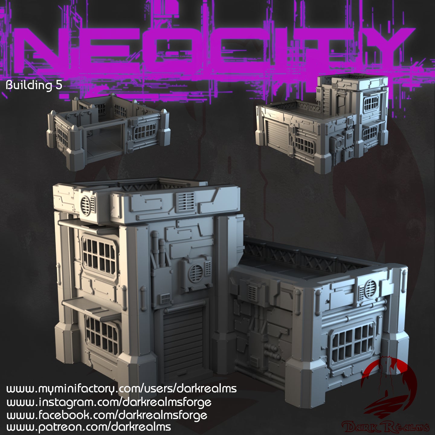 Building 5 - Neocity - Dark Realms Terrain Wargaming D&D DnD