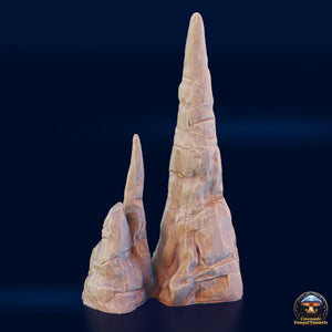 Stalagmites Scatter - Crossroads Fungal Tunnels - 3DHexes Wargaming Terrain D&D DnD