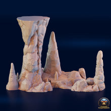 Load image into Gallery viewer, Large Stalagmites to the Ceiling - Crossroads Fungal Tunnels - 3DHexes Wargaming Terrain D&amp;D DnD