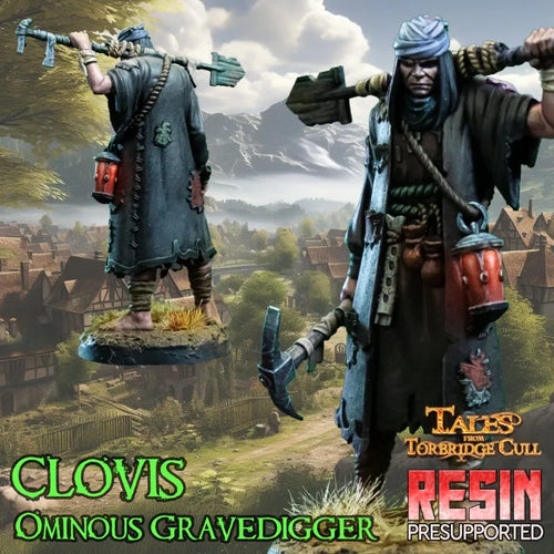 Clovis Ominous Gravedigger - Torbridge Cull - Infinite Dimensions Terrain Wargaming D&D DnD 15mm 20mm 28mm 32mm 40mm 54mm