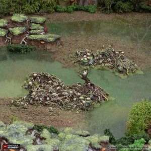 Death Marsh Mounds - The Gloaming Swamps - Printable Scenery Terrain Wargaming D&D DnD 28mm 32mm 40mm