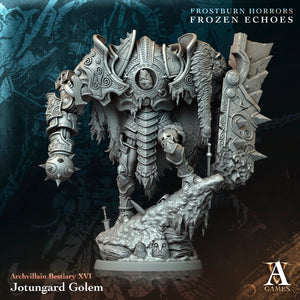 Jotungard Golem - Frostbound Horrors - Frozen Echoes - Archvillain Games - Wargaming D&D DnD