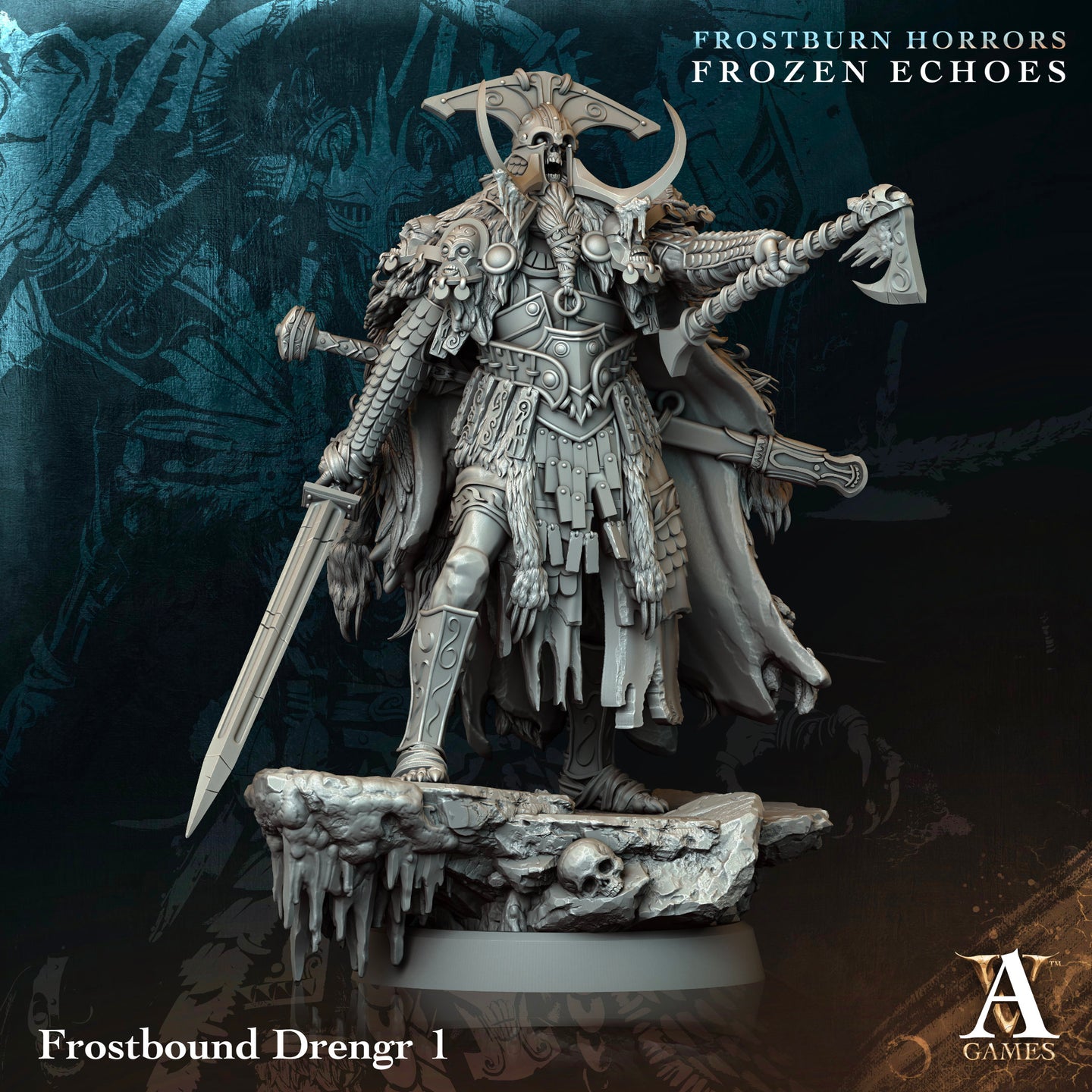 Frostbound Drengrs - Frostbound Horrors - Frozen Echoes - Archvillain Games - Wargaming D&D DnD