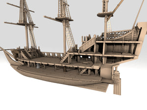 Queen Anne's Revenge Galleon - Lovecraft Studio - Wargaming Terrain D&D, DnD