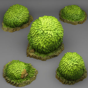 Green Round Bush - Print Your Monsters - Wargaming D&D DnD