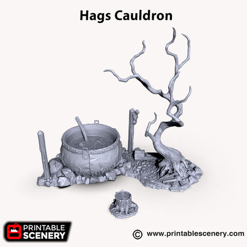 Hag’s Cauldron  - Shadowfey - Printable Scenery Terrain Wargaming D&D DnD