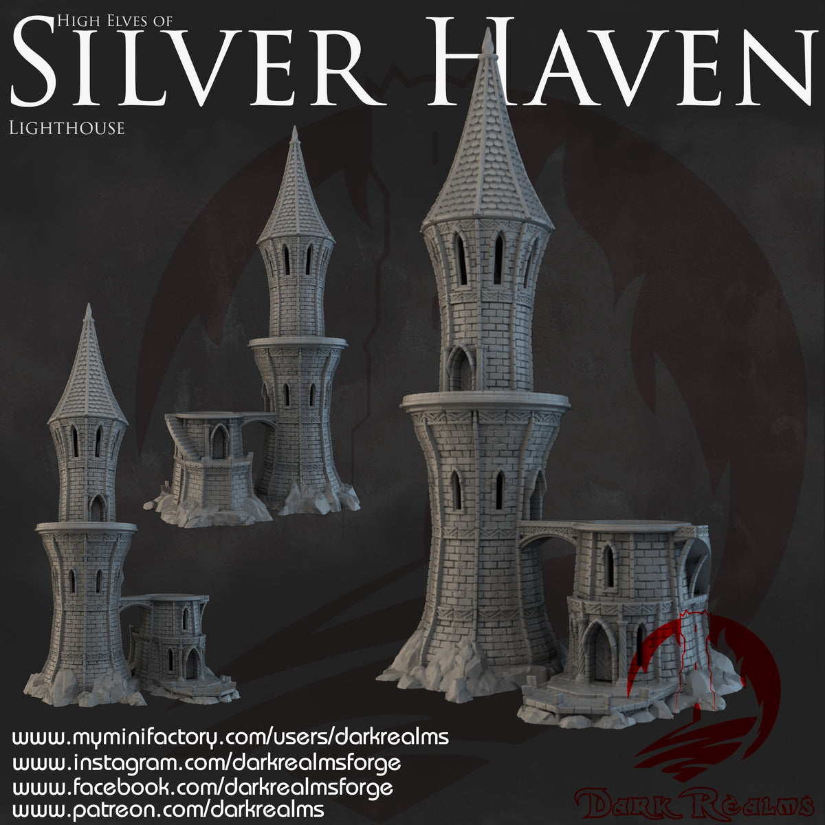 Lighthouse - Silver Haven - Dark Realms Terrain Wargaming D&D DnD ...