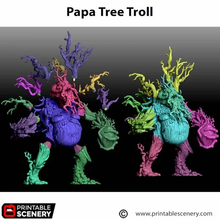 Load image into Gallery viewer, Tree Trolls - The Gloaming Swamps - Printable Scenery Wargaming D&amp;D DnD 28mm 32mm 40mm 54mm