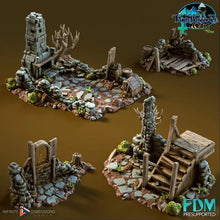 Load image into Gallery viewer, Ruined Building Scatter - Torbridge Cull Wargaming Terrain D&amp;D DnD