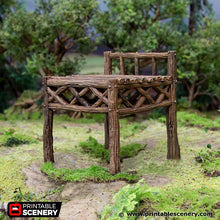 Load image into Gallery viewer, Rickety Platforms  - Hagglethorn Hollow - Printable Scenery Terrain Wargaming D&amp;D DnD