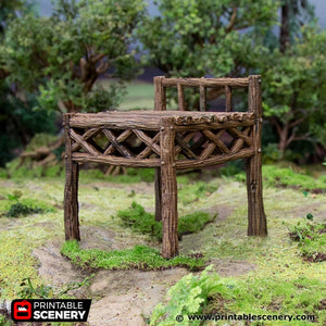 Rickety Platforms  - Hagglethorn Hollow - Printable Scenery Terrain Wargaming D&D DnD