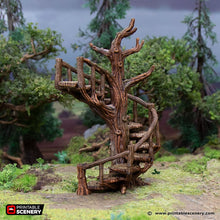 Load image into Gallery viewer, Stair Walkways  - Hagglethorn Hollow - Printable Scenery Terrain Wargaming D&amp;D DnD