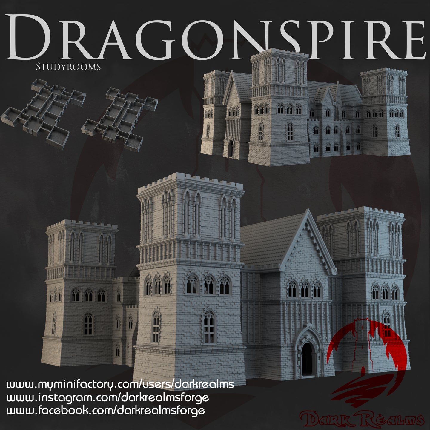 Study Rooms - Dragonspire - Dark Realms Terrain Wargaming D&D DnD ...