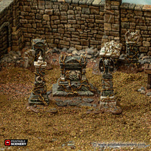 Load image into Gallery viewer, Tombstones - Cities of Ramshackle and Ruin - Printable Scenery Terrain Wargaming D&amp;D DnD 28mm 32mm 40mm 54mm