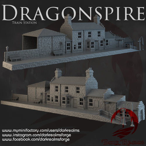 Train Station - Dragonspire - Dark Realms Terrain Wargaming D&D DnD