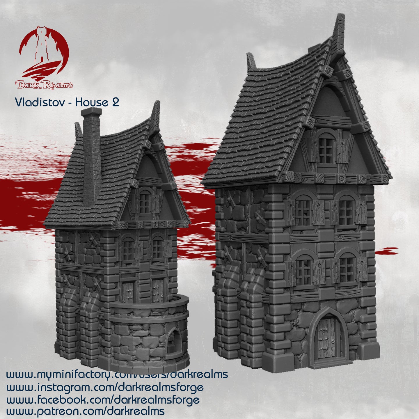 Market Town House 2 - Vladistov - Dark Realms Terrain Wargaming D&D DnD