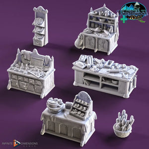 Bakery Furnishings - Torbridge Cull - Infinite Dimensions Terrain Wargaming D&D DnD 15mm 20mm 25mm 28mm 32mm 40mm 54mm