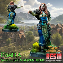 Load image into Gallery viewer, Esmira Noble Born Adventurer - Torbridge Cull - Infinite Dimensions Terrain Wargaming D&amp;D DnD 15mm 20mm 28mm 32mm 40mm 54mm