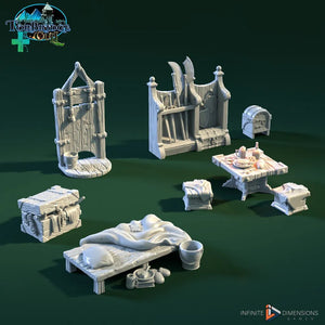 Outpost Furnishings - Torbridge Cull - Infinite Dimensions Terrain Wargaming D&D DnD 15mm 20mm 25mm 28mm 32mm 40mm 54mm