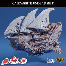 Load image into Gallery viewer, Carcassite Ship (Undead) - Airship - Arcane Minis - Terrain Wargaming D&amp;D DnD