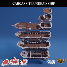 Load image into Gallery viewer, Carcassite Ship (Undead) - Airship - Arcane Minis - Terrain Wargaming D&amp;D DnD