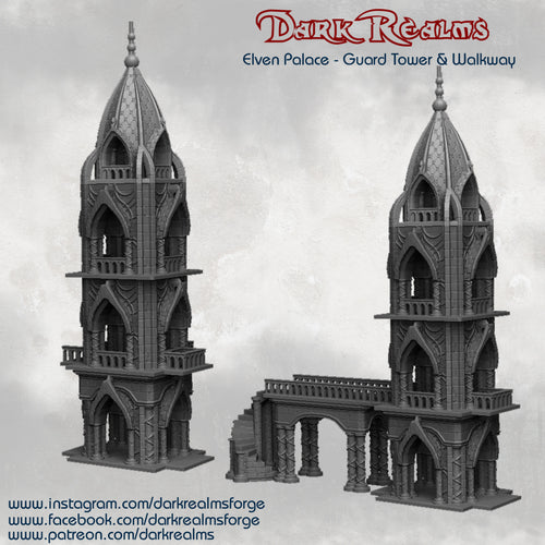 Guard Tower stand alone  - Elven Scenery - Dark Realms Terrain Wargaming D&D DnD