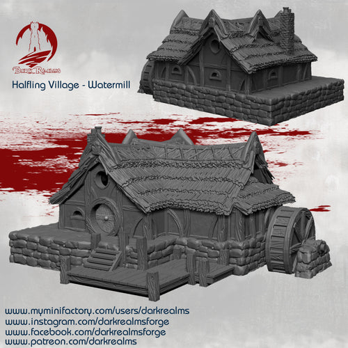 Watermill - Halfling Village - Dark Realms Terrain Wargaming D&D DnD