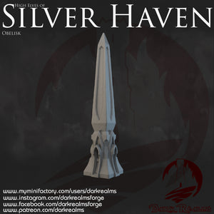 Obelisk - Silver Haven - Dark Realms Terrain Wargaming D&D DnD