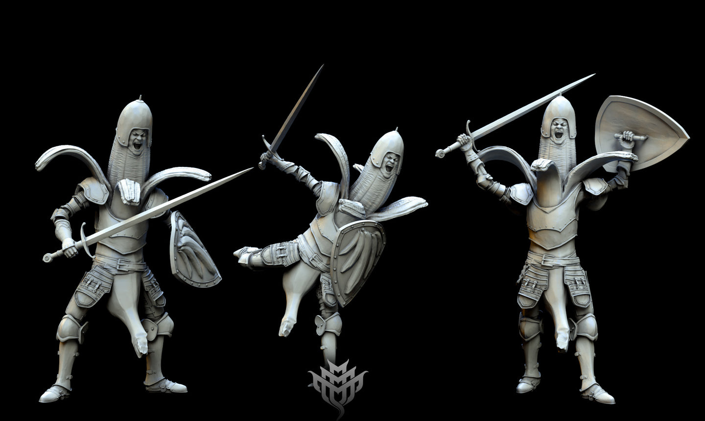 Peeled Paladins Set - Of Iron and Steel - Mini Monster Mayhem Wargaming D&D DnD