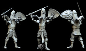 Peeled Paladins Set - Of Iron and Steel - Mini Monster Mayhem Wargaming D&D DnD