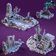 Load image into Gallery viewer, Ruined Building Scatter - Torbridge Cull Wargaming Terrain D&amp;D DnD