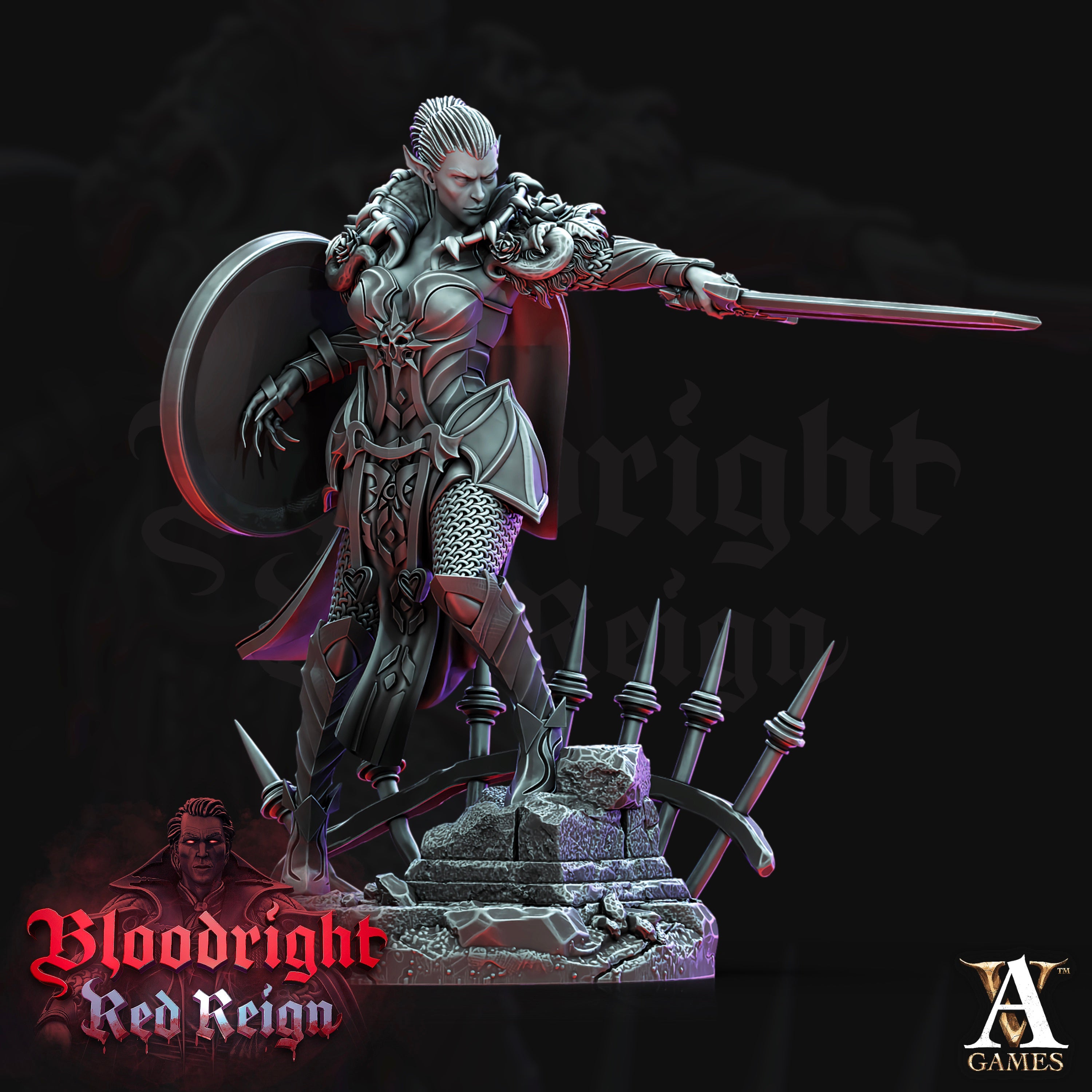 Lilith, the First Blood Daughter - Bloodright Red Reign collection Archivillain Games - DnD tabletop store RPG horror