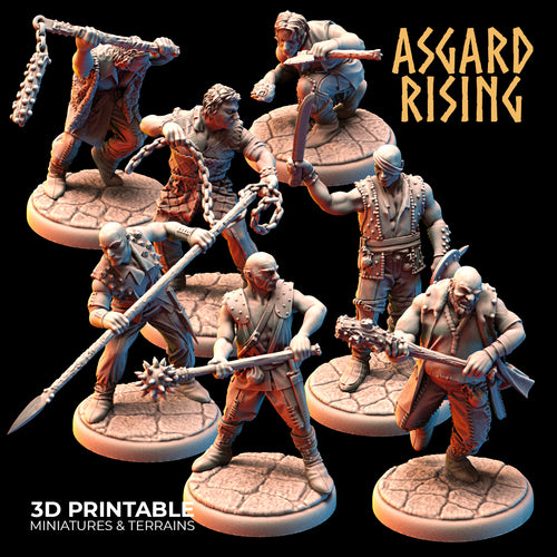 Bandit Deserter Warband Modular Set - Asgard Rising Miniatures - Wargaming D&D DnD