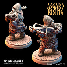 Load image into Gallery viewer, Dwarven Crossbow Warriors in Chainmail Modular Set - Asgard Rising - Wargaming D&amp;D DnD