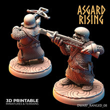 Load image into Gallery viewer, Dwarven Crossbow Warriors in Chainmail Modular Set - Asgard Rising - Wargaming D&amp;D DnD