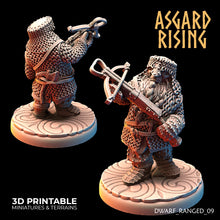 Load image into Gallery viewer, Dwarven Crossbow Warriors in Chainmail Modular Set - Asgard Rising - Wargaming D&amp;D DnD