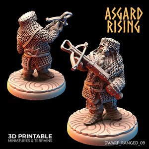 Dwarven Crossbow Warriors in Chainmail Modular Set - Asgard Rising - Wargaming D&D DnD