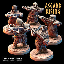 Load image into Gallery viewer, Dwarven Crossbow Warriors in Chainmail Modular Set - Asgard Rising - Wargaming D&amp;D DnD