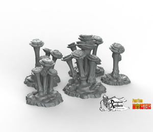 Faerie Mushrooms - Fantastic Plants and Rocks Vol. 2 - Print Your Monsters - Wargaming D&D DnD